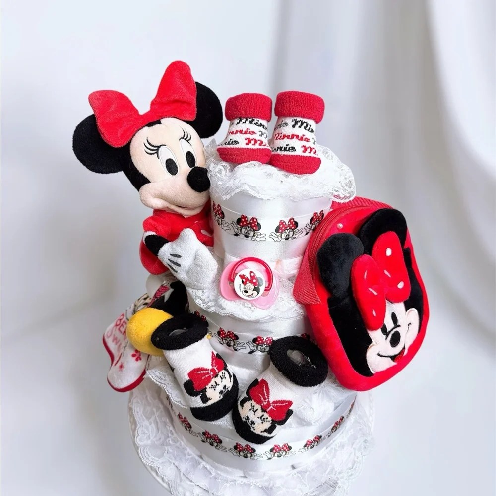 Minnie Mouse Diaper Cake, Baby Shower Gift
